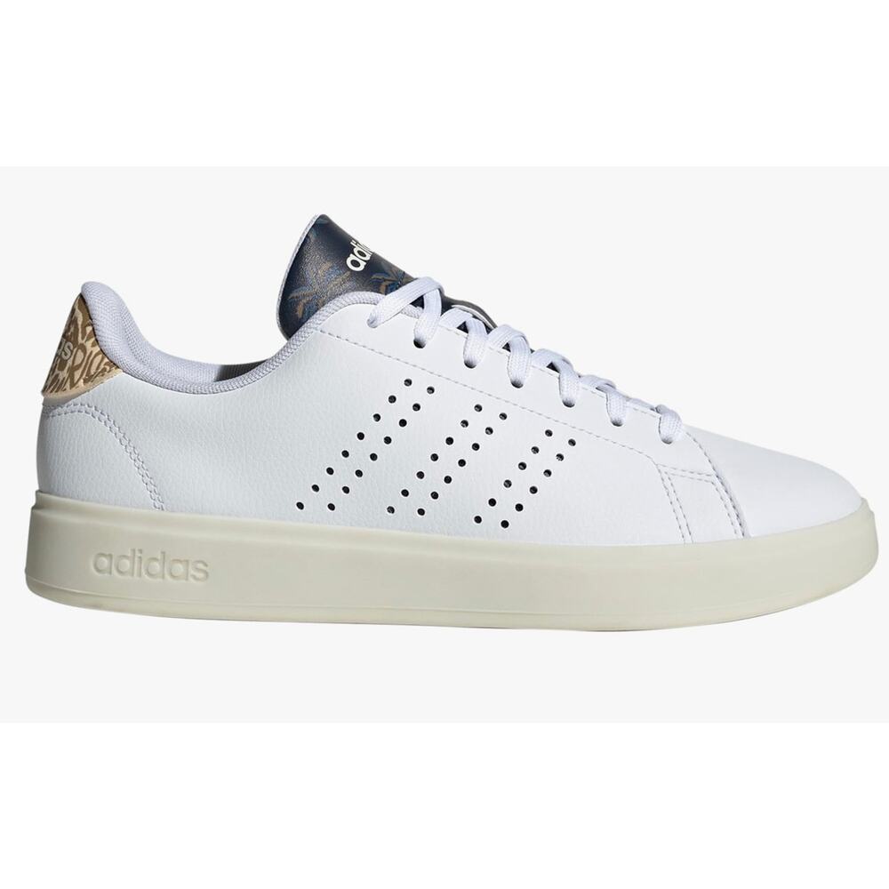 Adidas Advantage 2.0 White/ Leopard Print/ Black Women's 8 - Picture 3 of 8